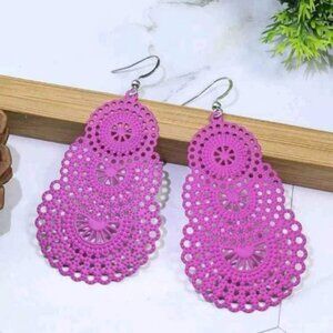 DARK PINK CHIC EARRINGS